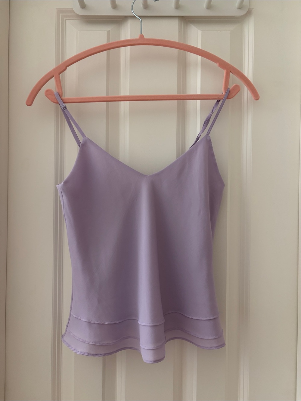 Talula Lavender Satin V-Neck Camisole Top